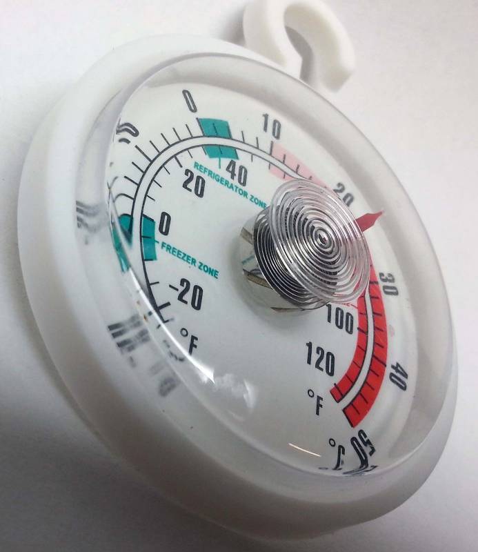 lot 8914 image: Indoor or outdoor hanging or sticking plastic thermometer Fahrenheit Centigrade