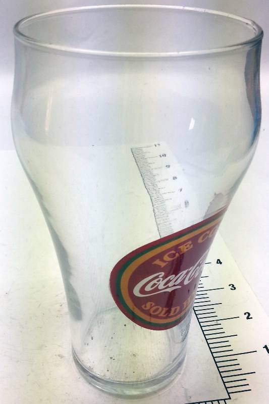 lot 9241 image: Collectable 7 tall COKE Coca Cola real glass beverage clear glass