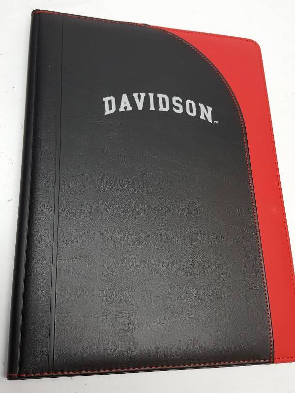 lot 8526 image: New quality full size legal pad in a nice padded binder.  Leather looking and if your last name is Davidson,