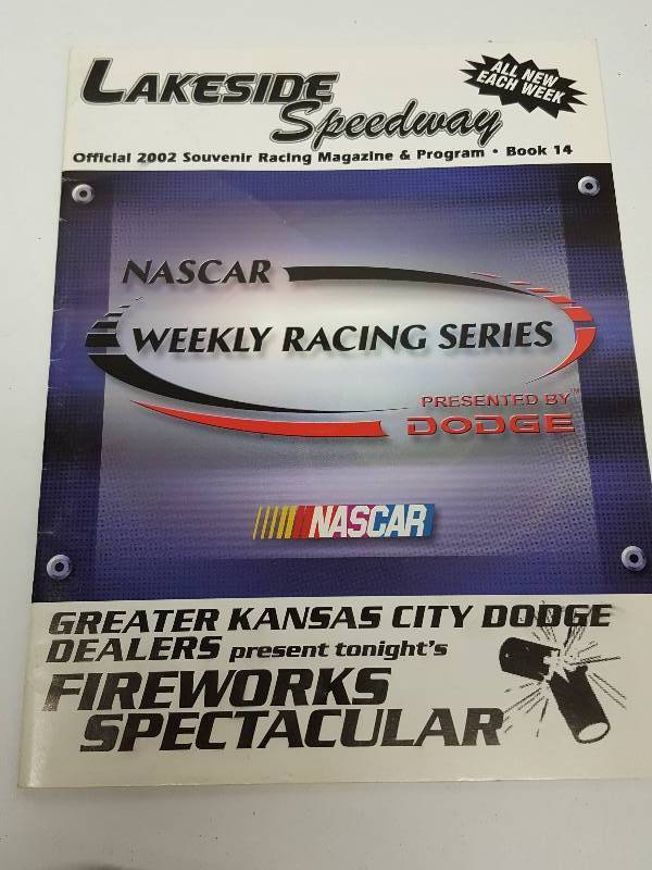 lot 8603 image: Great to look thru is this Lakeside Speedway blast from the past program from Kansas City Kansas