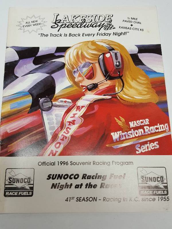 lot 8619 image: Great to look thru is this Lakeside Speedway blast from the past program from Kansas City Kansas