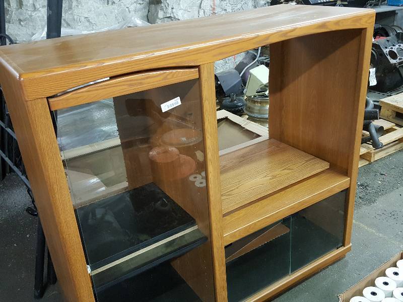 lot 9233 image: Another entertainment center gone by the way of the Re Purposed because of the flat screen TVs.