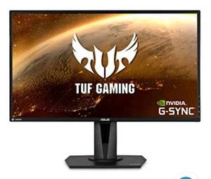 lot 10032 image: ASUS TUF Gaming 27 2K HDR Gaming Monitor (VG27AQ) - QHD (2560 x 1440), 165Hz (Supports 144Hz), 1ms, Extreme Low Motion Blur, Speaker, G-SYNC Compatible, VESA Mountable, DisplayPort, HDMI