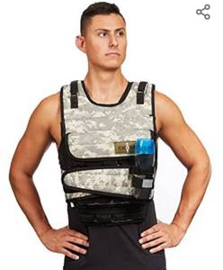 lot 10036 image: CROSS101 ArcticDesert Camouflage Weighted Vest 20lbs - 80lbs