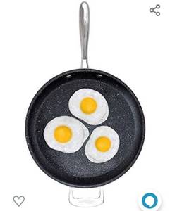 lot 22003 image: Granite Stone 14�� Nonstick Frying Pan with Ultra Durable Mineral and Diamond Triple Coated Surface, Family Sized Open Skillet with Stainless Steel Stay Cool & Helper Handle, Oven and Dishwasher Safe Used