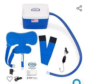 lot 22005 image: Polar Active Ice 3.0 Cold Therapy Ice Machine System with Programmable Timer, Shoulder Compression Pad, Lightweight 9 Quart Cooler Freeze Kit, Quiet Pump, Strong Cryotherapy Pain Relief Treatment