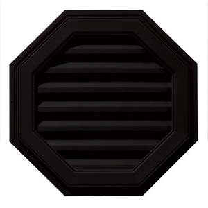 lot 22008 image: Builders Edge Black Vinyl Gable Vent (Fits Opening 7-in x 8-in Actual 22-in)