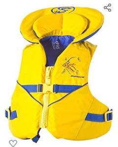lot 22010 image: Stohlquist Waterware Child PFD Life Jacket - Yellow  Blue 30-50 lbs - Coast ...