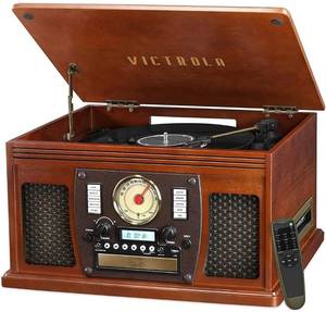lot 33890 image: VICTROLA WOODEN TURN TABLE