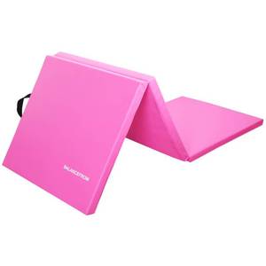 lot 33893 image: BalanceFrom 2 Thick Tri-Fold Folding Exercise Mat with Carrying Handles for MMA, Gymnastics and Home Gym Protective Flooring