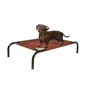 lot 33905 image: The Original Coolaroo Elevated Pet Dog Bed for Indoors & Outdoors Small Terracotta