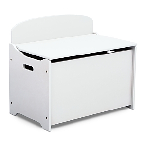 lot 33919 image: Delta Children TB83460GN-130 MySize Deluxe Toy Box, Bianca White