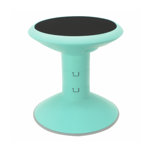 lot 33928 image: Storex Backless Plastic Wiggle Stool, Adjustable 12-18 inch Seat Height, Teal