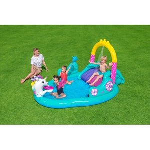 lot 33979 image: Bestway H2OGO Magical Unicorn Carriage Play Pool Center