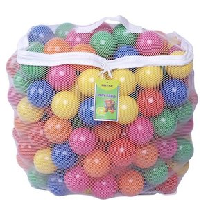lot 33991 image: Click N Play Pack of 200 Phthalate Free PBA Free Crush Proof Plastic Ball, Pit Balls - 6 Bright Colors in Reusable and Durable Storage Mesh Bag with Zipper