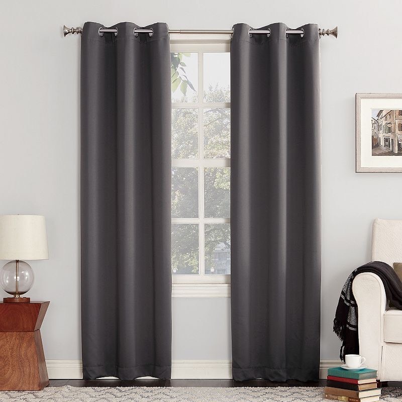 lot 28264 image: Sun Zero - Preston 40 x 84in.  Grommet Top Blackout Curtain Panel (Set of 2 panels) - Retail $23.98