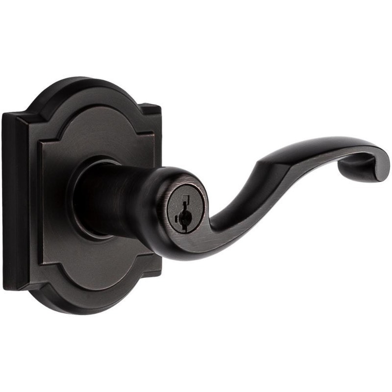 lot 26653 image: Baldwin Prestige Madrina Entry Lever Featuring SmartKey Security�� In Venetian Bronze, Model # 93540-011