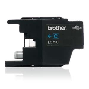 lot 24721 image: Brother Printer LC71C Standard Yield Cyan Ink -Retail $9.97