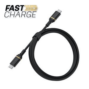 lot 24740 image: OtterBox Fast Charge USB-C to USB-C Cable - 3.3FT - Black -Retail 9.99