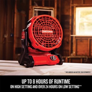 lot 24717 image: Craftsman 20V Max Cordless Fan (Tool Only) -Retail $59.00