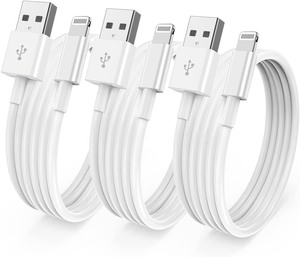 lot 24742 image: 3 Pack  Apple MFi Certified  iPhone Charger 3ft, Lightning to USB Cable 3 Feet, Fast Apple Charging Cable Cord 3 Foot for iPhone 1211 Pro11XS MAXXR876s65SSE iPadAirMini Original.(1M) -Retail $15.99