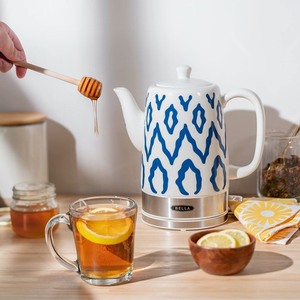 lot 25410 image: 1.5L Electric Ceramic Kettle - Blue Aztec Retail $49.53