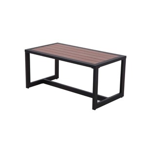 lot 24749 image: Hampton Bay - West Park Black Aluminum Outdoor Coffee Table - Retail $99.00