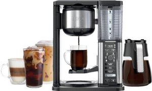 lot 24771 image: Ninja - 10-Cup Specialty Coffee Maker with Fold-Away Frother and Glass Carafe - BlackStainless Steel - Retail $169.99