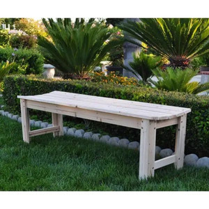 lot 24781 image: Shine Company - Backless 60 in. Natural Wood Outdoor Bench - Retail $134.99