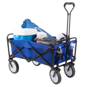 lot 24782 image: Pure Garden - Collapsible Utility Wagon with Telescoping Handle - Retail $92.32