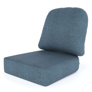 lot 24809 image: Cambridge and Spring Haven Sunbrella Spectrum Denim Lounge Chair Slipcover, Blue - Retail $186.99