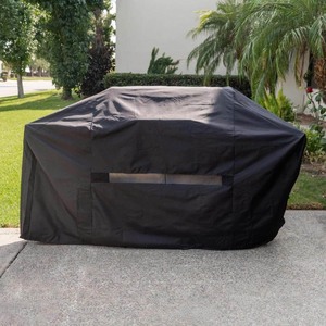 lot 24822 image: NEXGRILL INDUSTRIES INC 65 in. Premium Grill Cover, Black - Retail $39.95