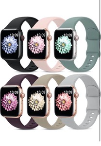 lot 24841 image: 6 Pack Sport Bands - Compatible with Apple Watch Band - Retail $14.99