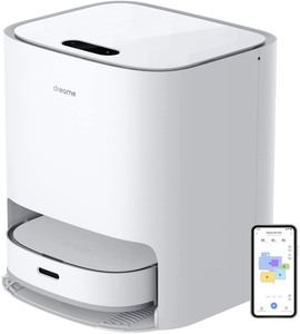 lot 24446 image: Dreametech Bot W10 - Self-Cleaning HEPA Bagless Household Robot Vacuum And Mop, White - Retail $1089.99