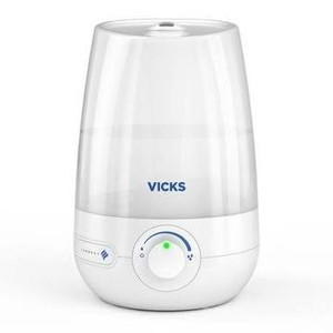 lot 105 image: Vicks 1 Gallon Filter Free Cool Mist Ultrasonic Humidifier, VUL545, White