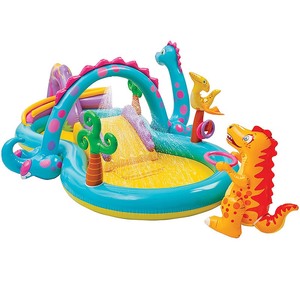lot 621 image: Intex - 11ft x 7.5ft x 44in Dinoland Kids�� Inflatable Pool