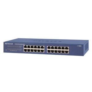 lot 710 image: NETGEAR - 24-Port 101001000 Mbps Gigabit Unmanaged Switch - Blue