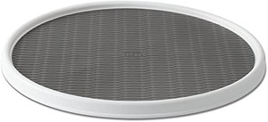 lot 718 image: 2 PACK Copco 255-0186 Non-Skid Pantry Cabinet Lazy Susan Turntable, 18-Inch, WhiteGray - 2555-0186