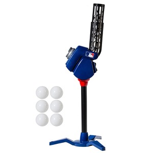 lot 720 image: Franklin Sports Baseball Pitching Machine - Adjustable Baseball Hitting & Fielding Practice Machine For Kids - with 6 Baseballs - Great For Practice,Blue