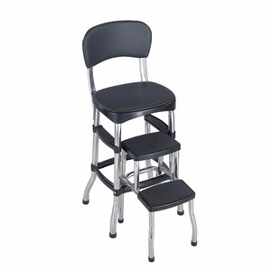 lot 733 image: COSCO Retro Counter Chair or Step Stool, Black