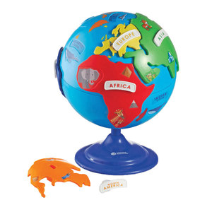 lot 820 image: Learning Resources Learning Essentials - Puzzle Globe- 14 Pieces