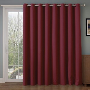 lot 121 image: Rose Home Fashion RHF Function Curtain-Wide Thermal Blackout Patio Door Curtain Panel, Sliding Door Insulated Curtains,Extra Wide Curtains,Vertical Blinds,Grommet Curtains(Burgundy-100 by 96 Inches)