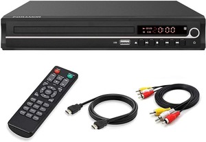 lot 129 image: DVD Player,Foramor HDMI DVD Player for Smart TV Support 1080P Full HD with HDMI Cable Remote Control USB Input Region Free Home DVD Players