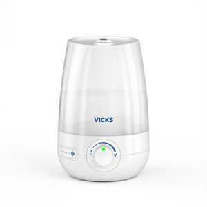 lot 137 image: Vicks 1 Gallon Filter Free Cool Mist Ultrasonic Humidifier, VUL545, White