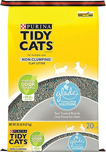lot 190 image: Purina Tidy Cats Non-Clumping Litter for Multiple Cats with Glade, 20 lb Bag
