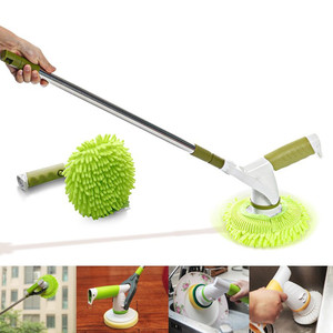 lot 205 image: Cordless Electric Spin Scrubber,Chargeable Bathroom Shower Scrubber Brush Floor Scrubber with Replaceable Brush Heads & Adjustable Extension Handle for Home