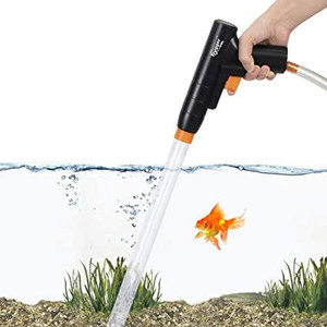 lot 214 image: Hygger Aquarium Gravel Cleaner, New Quick Water Changer with Air-Pressing Button Fish Tank Sand Cleaner Kit Aquarium Siphon Vacuum Cleaner with Water Hose Controller Clamp