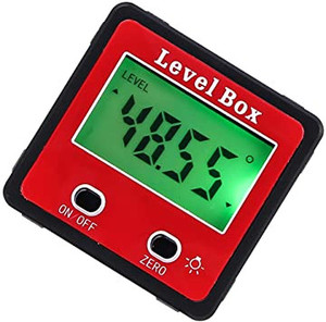 lot 215 image: 2-key Digital Inclinometer Level Box Protractor Angle Finder Gauge Meter Bevel