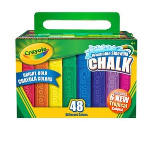 lot 227 image: Crayola Washable Sidewalk Chalk in Assorted Colors, 48 Count