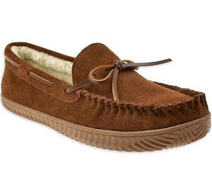 lot 247 image: George Clothing Brown Trapper Moccasin Slippers Size 9-10